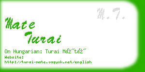 mate turai business card